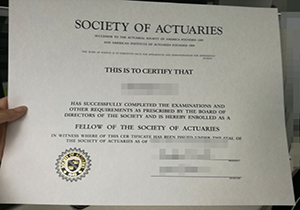 Society of Actuaries certificate