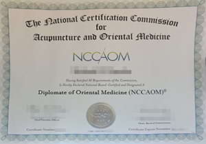 NCCAOM certificate