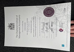 CIMA membership certificate