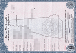 New Hampshire birth certificate