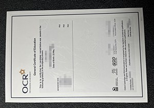 OCR GCE certificate