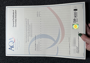 AQA GCSE certificate