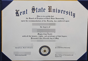 Kent State University diploma-1