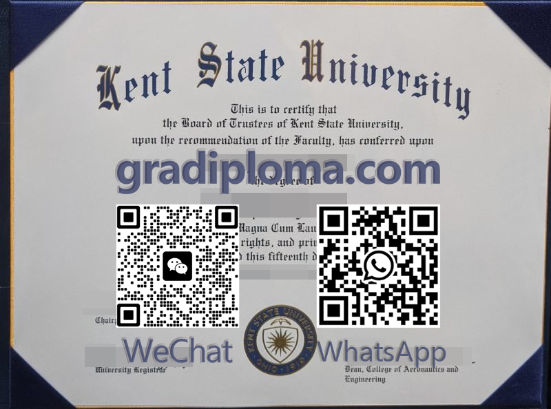 Kent State University diploma