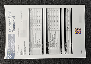 LJMU academic transcript