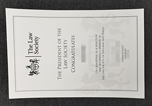 The Law Society certificate