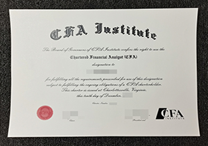 CFA Institute certificate