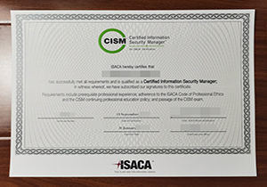 CISM certificate