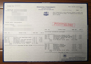 Hofstra University transcript