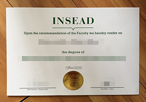 INSEAD certificate