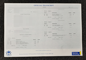 Ryerson University transcript