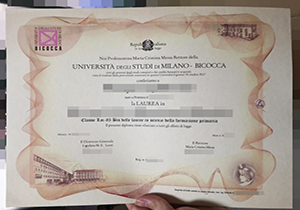 University of Milano-Bicocca diploma