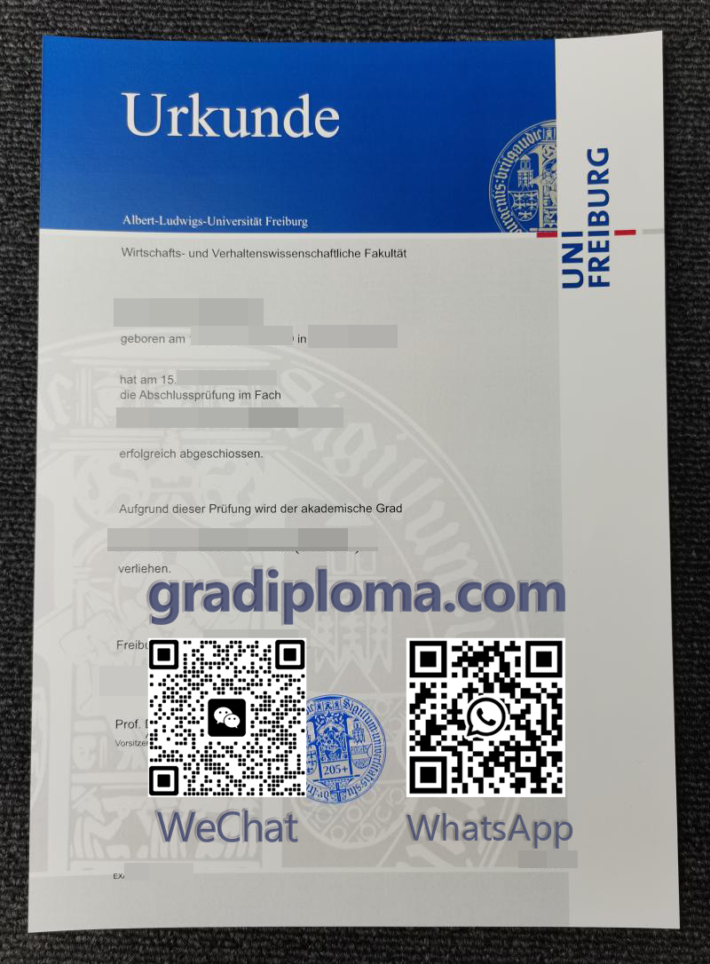 Universität Freiburg diploma