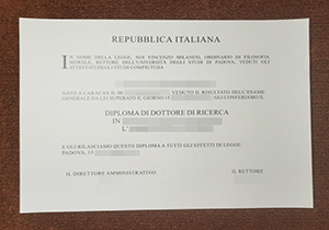 University of Padova diploma