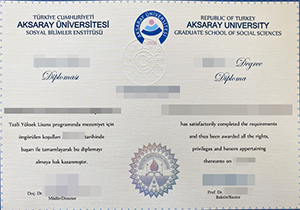 Aksaray Üniversitesi diploma