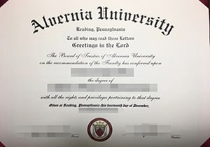 Alvernia University diploma