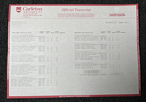 Carleton University transcript