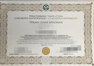 Çukurova Üniversitesi diploma