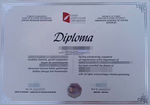 Izmir Kâtip Çelebi Üniversitesi diploma