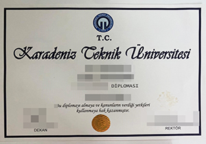 Karadeniz Teknik Üniversitesi diploma