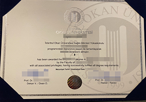 Okan Üniversitesi diploma