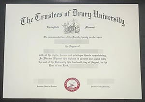 Drury University diploma