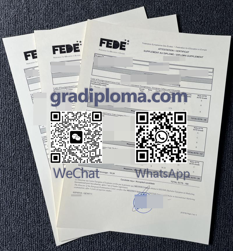 FEDE diploma supplement