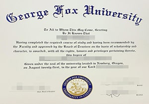 George Fox University diploma