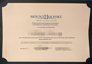 Mount Holyoke College degree