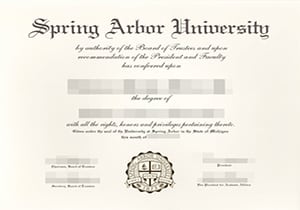 Spring Arbor University diploma