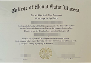 College of Mount Saint Vincent diploma-1