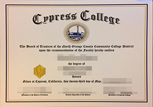 Cypress College diploma-1
