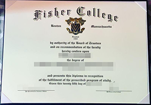 Fisher College diploma-1