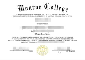 Monroe College degree