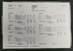 University of Miami transcript-1