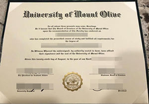 University of Mount Olive diploma-1