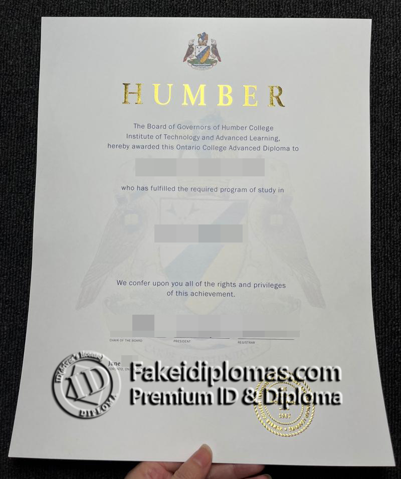 Humber College diploma