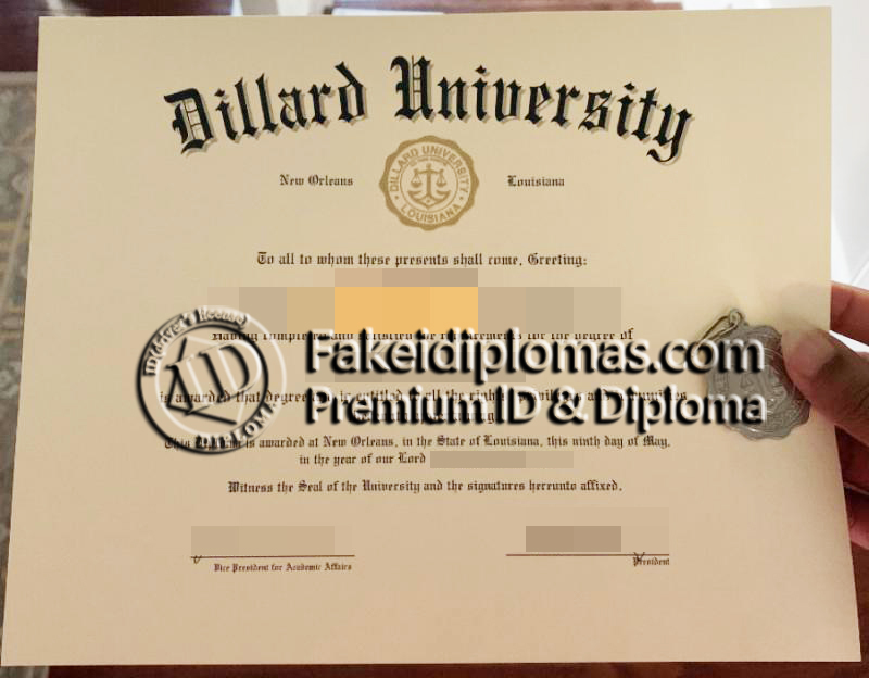 Dillard University diploma