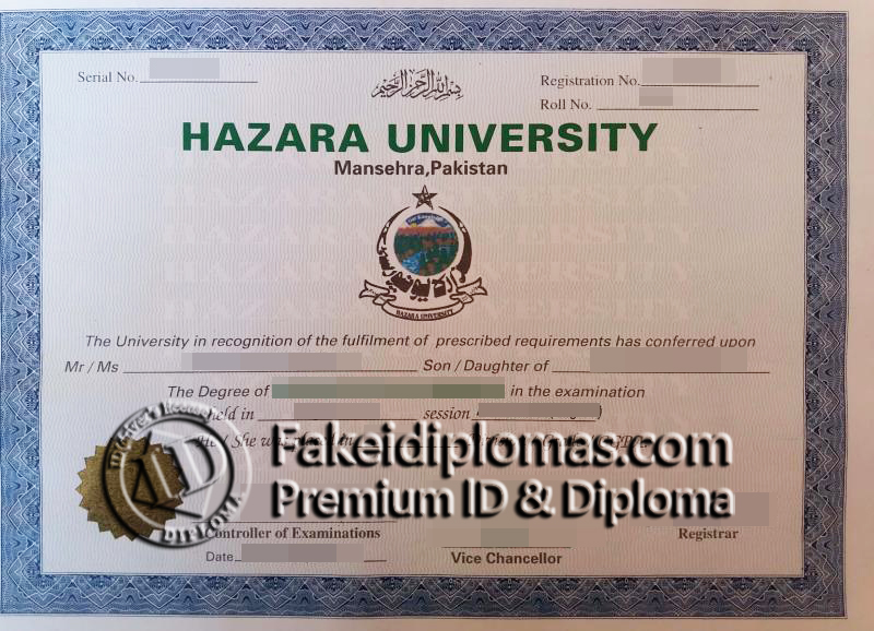 Hazara University degree