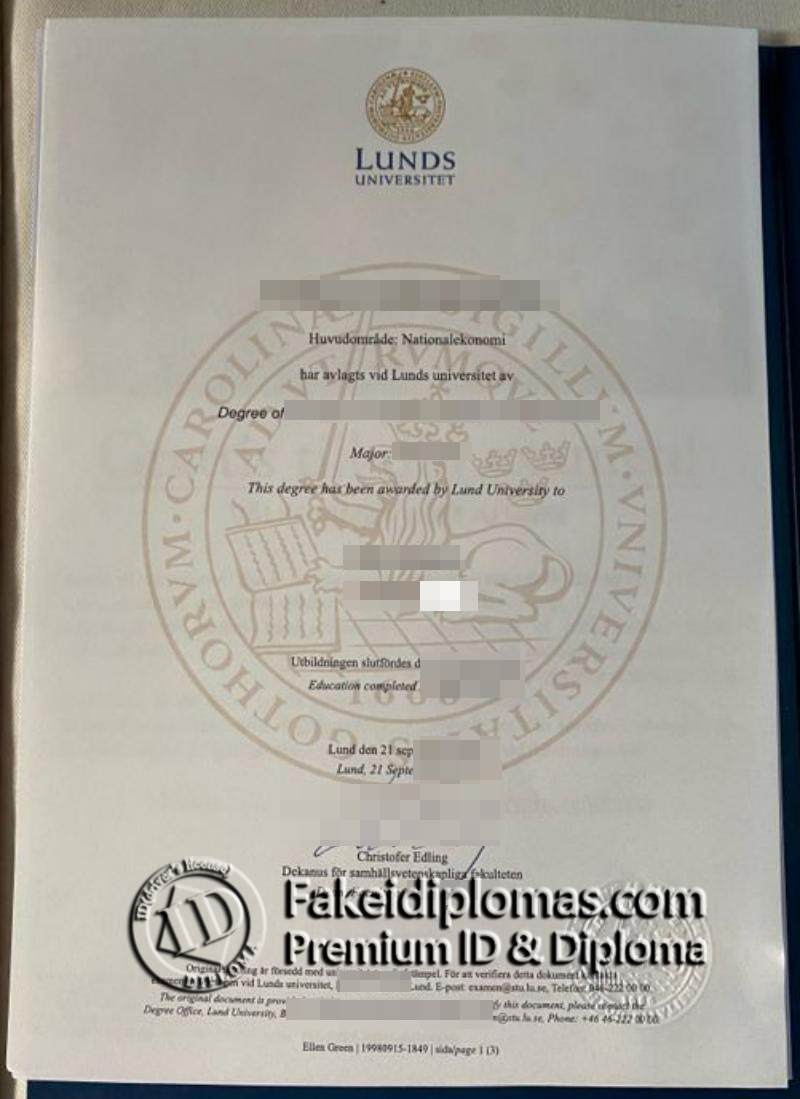 Lund University diploma
