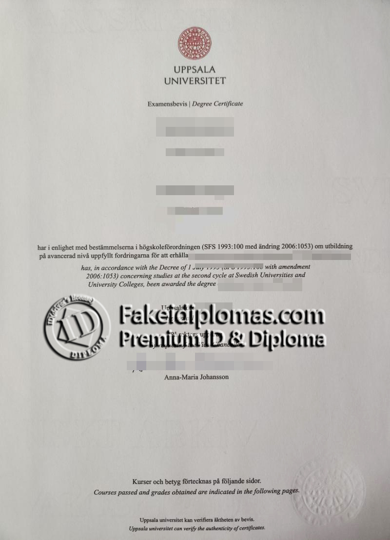 Uppsala University diploma