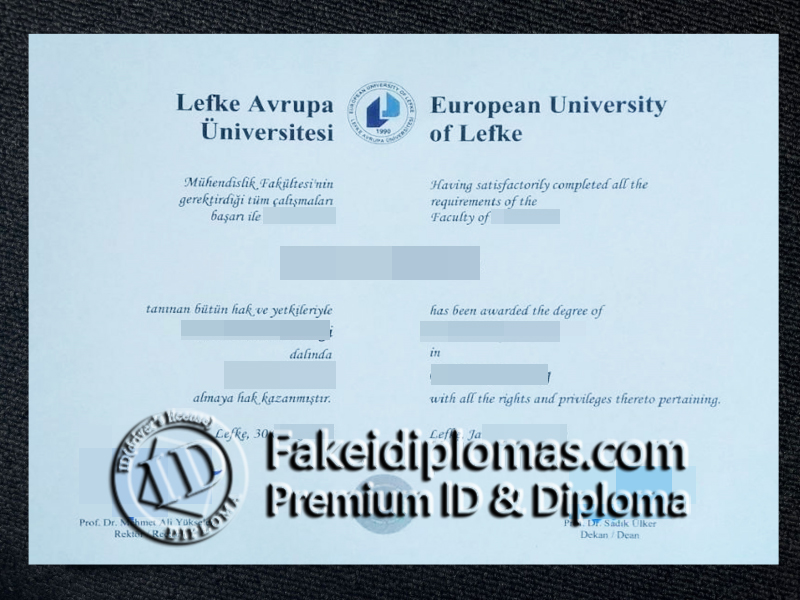 European University of Lefke diploma