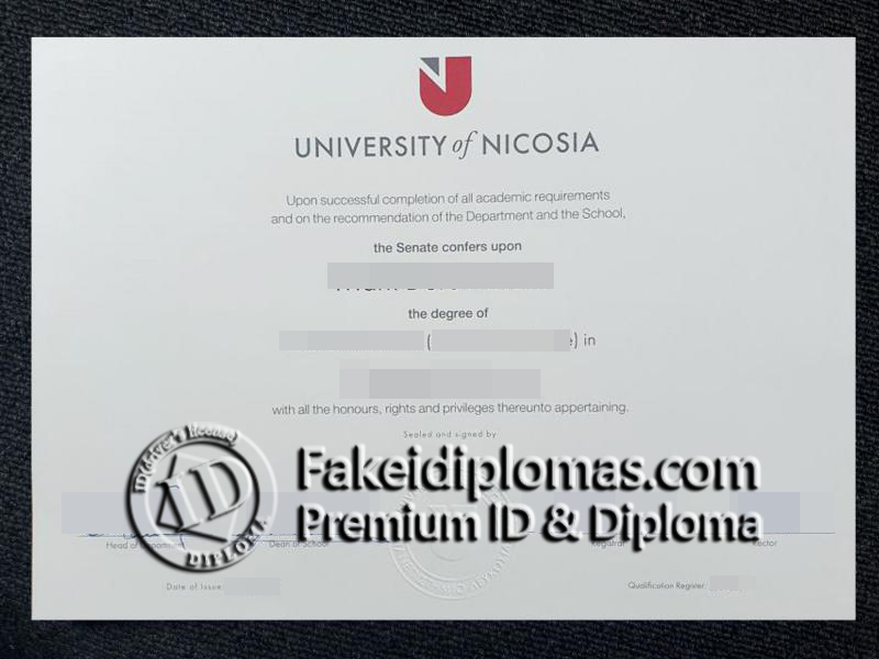 University Of NICOSIA diploma