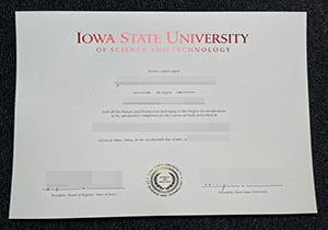 Iowa State University degree copy