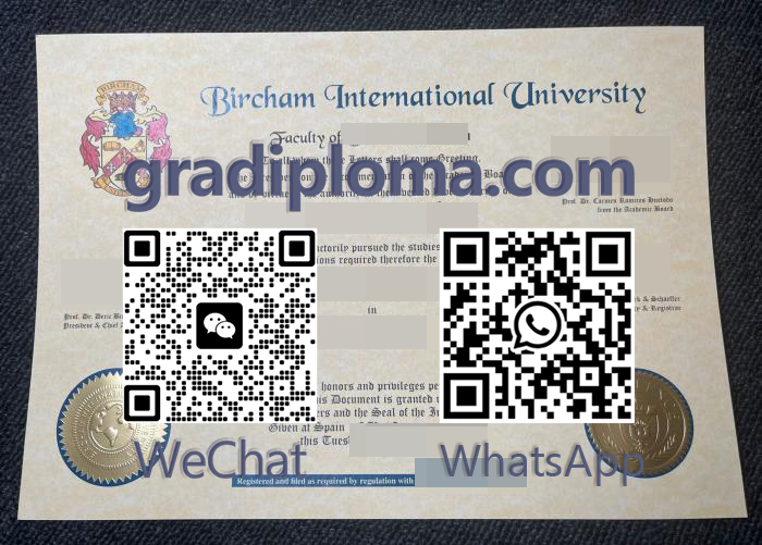 Bircham International University diploma