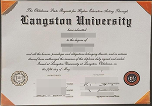 Langston University diploma copy