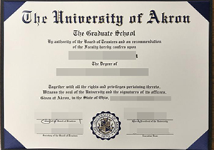 University of Akron diploma copy