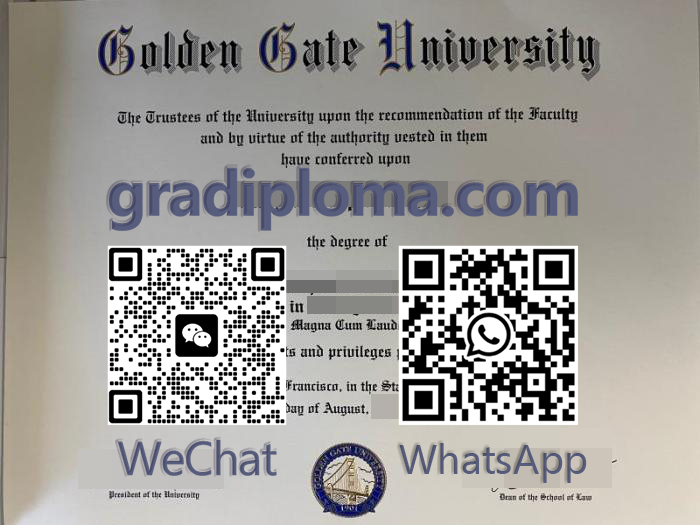 Golden State University diploma