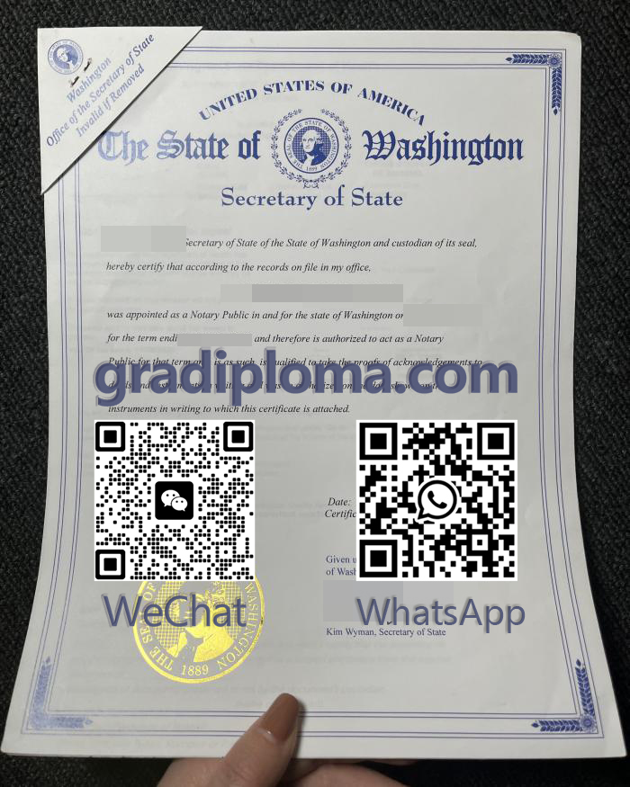 Washington Apostille Certificate