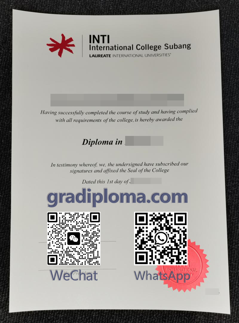 INTI International College Subang transcript